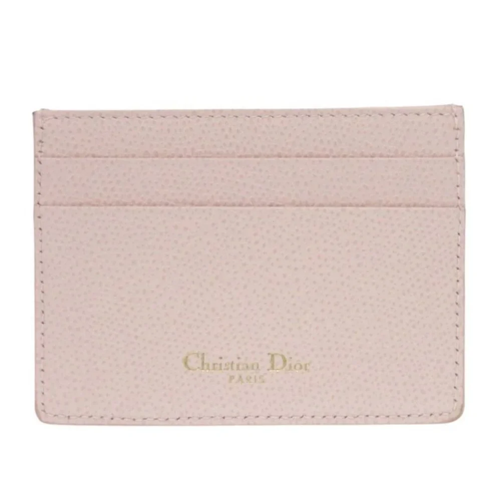 Christian Dior Leather Pink Card Case 0786